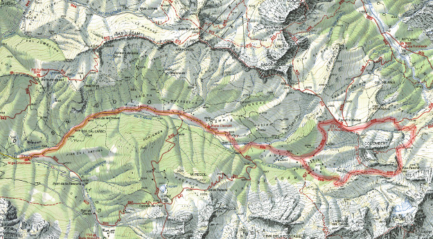 карта долина val di san nicolo фасса